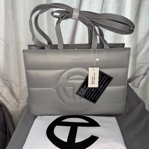 Telfar, Medium Puff Shopper, Grey, NWT - Picture 1 of 10
